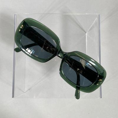GIAN MARCO VENTURI SUNGLASSES | Gian Marco Venturi (GMV) prescription sunglasses with a retro bottle-green frame and bejeweled temples,...
