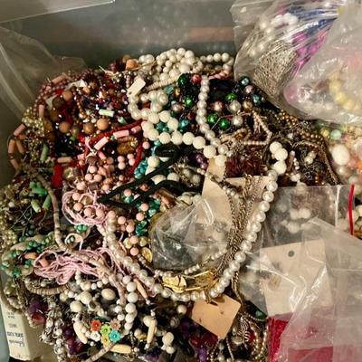 Containers of broke. jewelry 
