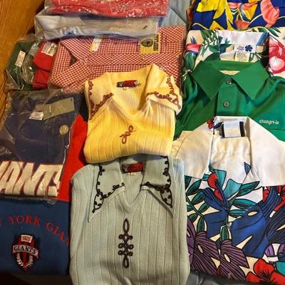 More vintage shirts. 
Most all of the men’s clothes are size small.