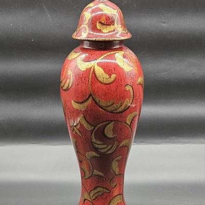 Decorative Heavy Ceramic Lidded Jar