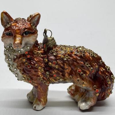 Jay Strongwater Fox Christmas Ornament