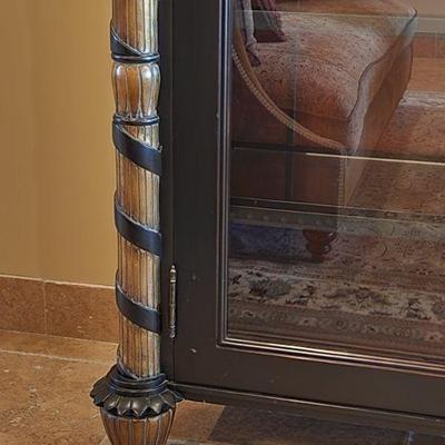 Large Curio / Display Cabinet - w/ lights, glass shelves, 72"W x 22"D x 106"H ($595)