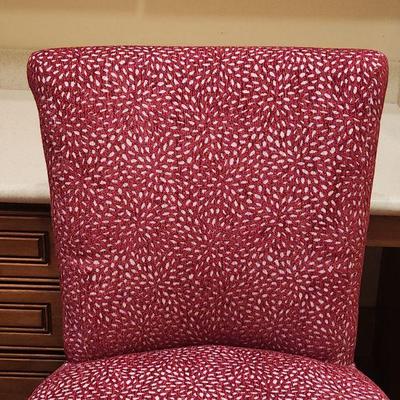 Office Chair w/ Beautiful Pink Pattern - kept in laundry room nook, used sparingly, great condition, 40"H x 23"W x 26"D ($65)