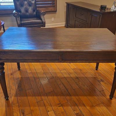 Solid Wood Dark Mocha Colored Desk - 60"W x 32"D x 30.5"H ($185)