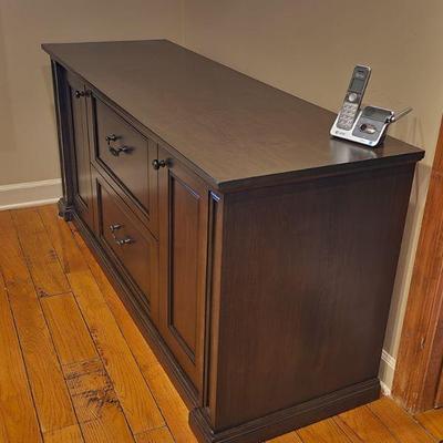 Credenza / FIle Cabinet By Nailer Wise Top Stretcher - dark mocha colored, used in office, great condition, 68.5"L x 23"D x...