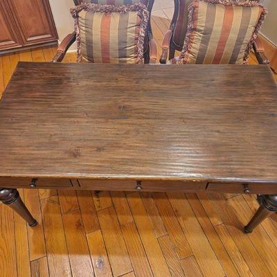 Solid Wood Dark Mocha Colored Desk - 60"W x 32"D x 30.5"H ($185)