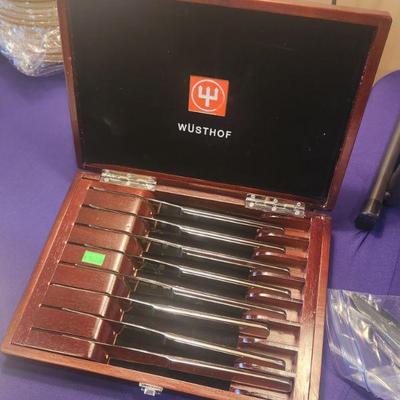 Wusthof Trident Steak Knife Set - in original cases, great condition, used sparingly ($185 SET or can be purchased in 3 lots)