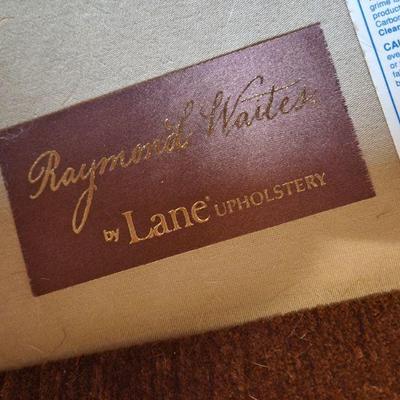 Raymond Waites By Lane Sofa / Couch On Castors - kept in formal sitting area, very clean, nailhead trim, paisley upholstery, 90