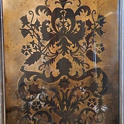 Victorian Pub Mirror - wood backed, very heavy, ornate frame. 36.25"H x 24.75"W ($125)