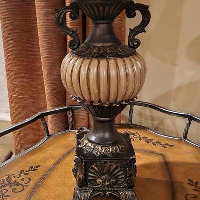 Harper & Willow Brown Pair Countertop Lamp Shades - great condition, work great, 30"H ($89EA.)