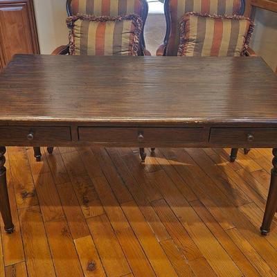 Solid Wood Dark Mocha Colored Desk - 60"W x 32"D x 30.5"H ($185)