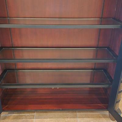 Large Curio / Display Cabinet - w/ lights, glass shelves, 72"W x 22"D x 106"H ($595)