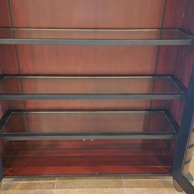 Large Curio / Display Cabinet - w/ lights, glass shelves, 72