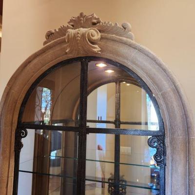 Large Armoire / Display Cabinet - w/ lights, glass shelves, very good condition, 50.5"W x 93"H x 22"D ($375)