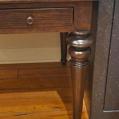 Solid Wood Dark Mocha Colored Desk - 60"W x 32"D x 30.5"H ($185)
