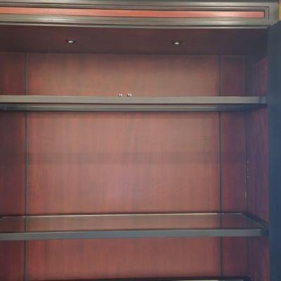 Large Curio / Display Cabinet - w/ lights, glass shelves, 72"W x 22"D x 106"H ($595)