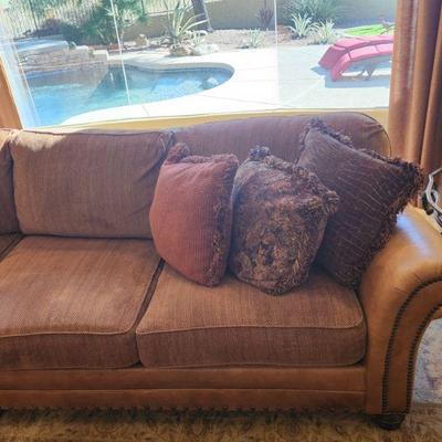 King Hickory 3 Piece Sectional Couch / Sofa - high quality, very comfortable, great condition, left to right 112" sideÂ 1 124"...