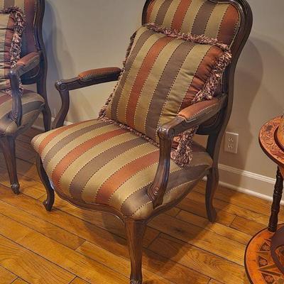 2 Christy Bergere Matching Accent Chairs - used in office, used sparingly, 42"H x 28"W x 28"D ($195EA.)
