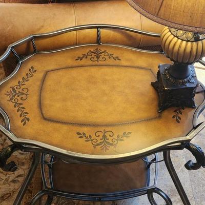 Handpainted Table & Wine Rack - 34.25"L x 26"W x 28.25"H ($89)