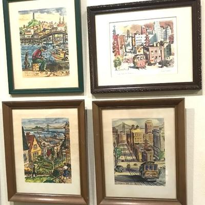 San Francisco theme framed art 