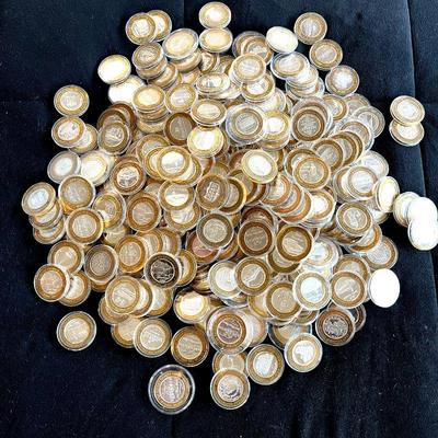 SOLD BY THE PIECE! Huge pile of silver casino coins
