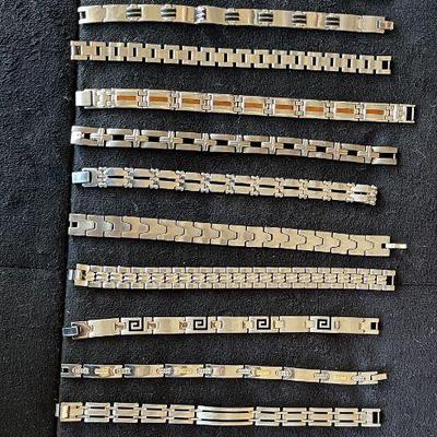 Assotment of men's stainless steel bracelets