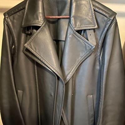 Sergio Ferragamo mens leather coat with tags!