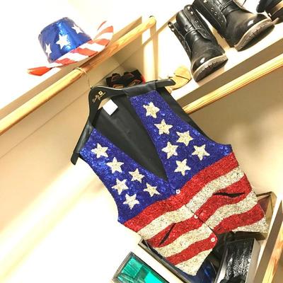 USA Sequin vest & hat