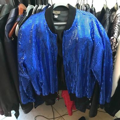 Blue sequin jacket