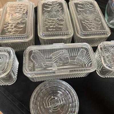 Glass refrigerator dishes