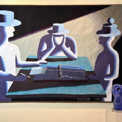 Art of the Deal by Mark Kostabi (American b. 1960) Tapestry