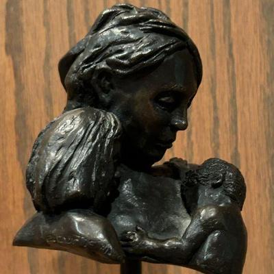Mother & Child by E. Curtis, Sculpture 