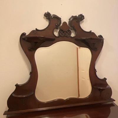 Victorian Wood Mirror