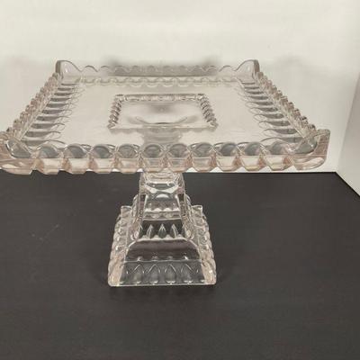 Late 19th C - Adams Glass Co Cake Stand