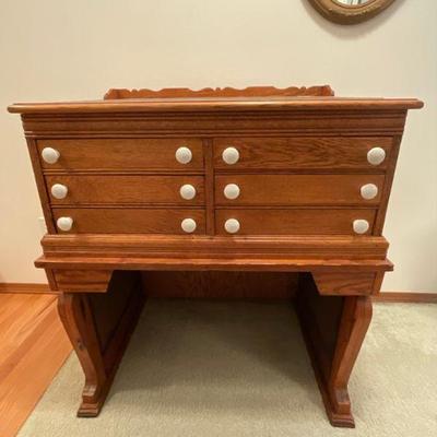Wood Spool cabinet/Desk