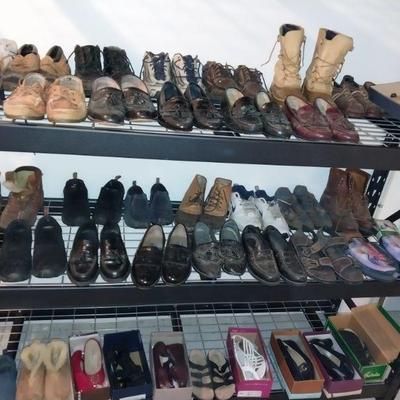 Lots of size 10 men's shoes and boots