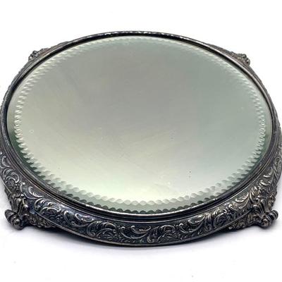 Antique silver plated plateau