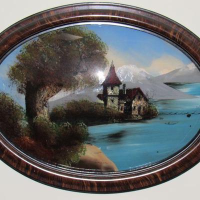 reverse on glass painting 