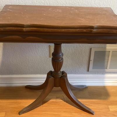 Vintage Pedestal Table w/ Flip Top Leaf
