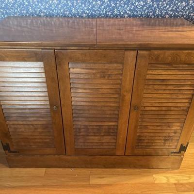 Mid Century Stereo Cabinet w/ Louvered Doors