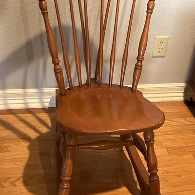 Vintage Maple Windsor Style Rocking Chair