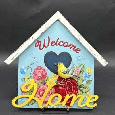 Country Farmhouse Birdhouse Shaped Sign