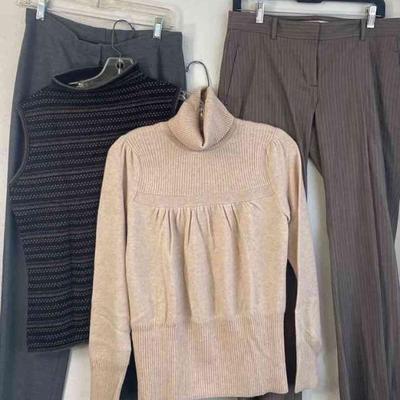 Cashmere sweater with designer clothing 