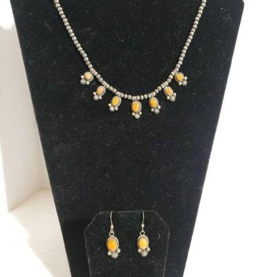 Sterling Necklace And Earrings
