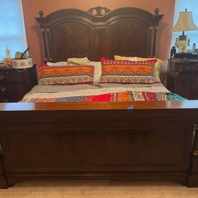 California King size bed frame (86â€ wide) (67â€height )