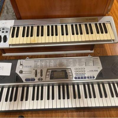 Casio CTK-496 keyboard, M-Audio keyboard