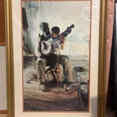 Henry Ossawa Tanner "The Banjo Lesson" Framed Canvas Giclee Print	