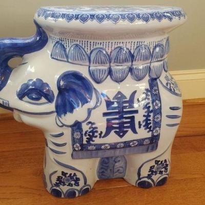 Porcelain Elephant Garden Stools