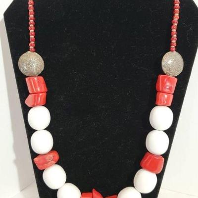Coral And Bead Necklace (26