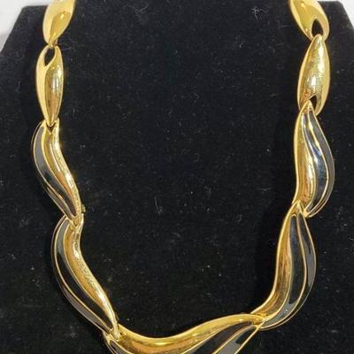 Napier Gold Toned And Black Necklace (16